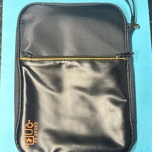 Greats Black and Orange Organizer Bag